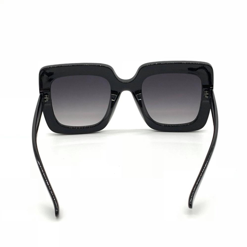 Rhinestoned Squared Butterfly Fashion Sunglasses - Picture 3 of 8